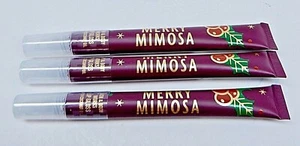 3 BATH & BODY WORKS MERRY MIMOSA LIP GLOSS WITH COCONUT OIL 0.34 oz NEW SEALED - Picture 1 of 5