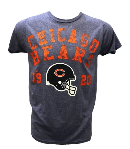 Chicago Bears NFL Junk Food Men's Distressed Graphic Style 74 T-Shirt Cover