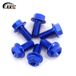 KKE Front Fork Guard Bolts Screws Fit Yamaha YZ125/250 YZ250F YZ450F 03-07 Blue - Bild 1 von 6