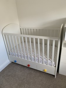 ikea cot bed grey