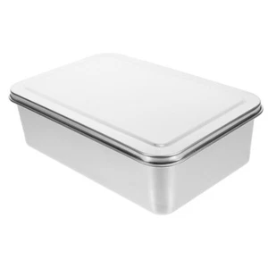 Bread Oven Pan Bakeware Loaf Pans with Lids Stainless Baking Tray Cover - Picture 1 of 12