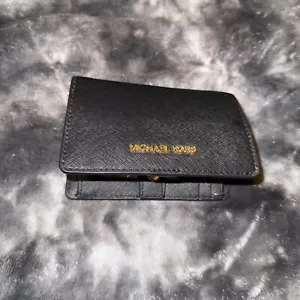 MICHAEL KORS JET SET MD Slim Wallet 38R4GJ6F2B /black MSRP $98 NWT - Picture 1 of 6