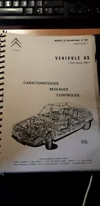 Citroën GS : manuel d'atelier, fascicule 1 : caractéristiques réglages 582-1 - Bild 1 von 1