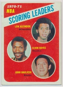 1971 Topps NBA Scoring Leaders (Alcindor, Hayes, Havlicek) HOF nice condition - Picture 1 of 2