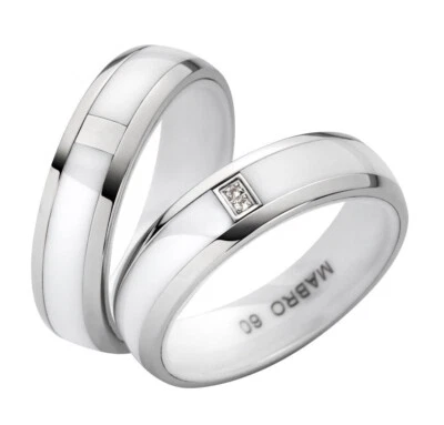 Ring Freundschaftsringe Partnerringe Verlobungsringe Ehering Edelstahl Ceramic - Bild 1 von 4