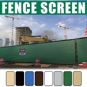 50' Fence Privacy Screen Heavy Duty Fencing Mesh Shade Net Cover Yard Windscreen - Picture 1 of 41