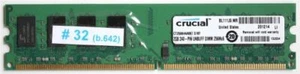 MEMORY 2GB 240P UNBUFF DIMM 256MX64 CT25664AA667.S16F - Picture 1 of 2