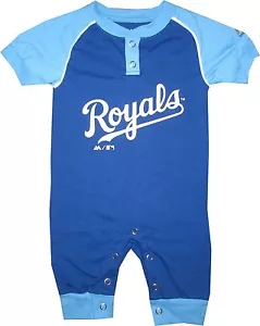 Mono Kansas City Royals KC bebé ropa infantil rayas MLB - Imagen 1 de 1