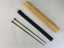 Y6297 HIBASHI Copper chopsticks pokers box Japan Tea Ceremoy utensils antique