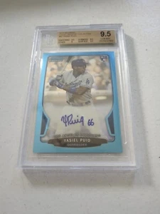 2013 Bowman Lucky Redemption Autos #4 Yasiel Puig BGS Gem 💎 Mint 9.5/10 Auto! - Picture 1 of 10
