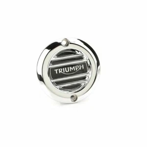 CUBIERTA DE EMBRAGUE CROMADA ACANALADA TRIUMPH THRUXTON BOBBER BONNEVILLE A9610251 - Imagen 1 de 2