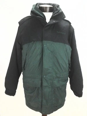 Usado en Excelente Condición $298 Timberland Hombres Invierno Otoño Chaqueta con Capucha Cremallera con Forro Bk Verde XS   Foto 1 de 4