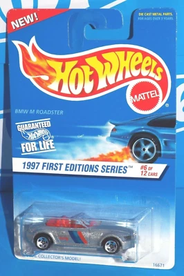 Hot Wheels 1997 First Editions #6 BMW M Roadster Mtflk Silver w/ 5SPs - Image 1 of 2