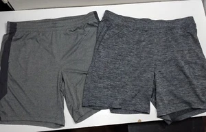 2 Men's Athletic Shorts Size XL Gray Tek Gear All In Motion - Picture 1 of 6