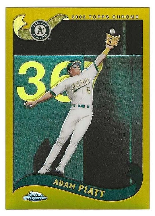 2002 Topps Chrome Gold Refractor #554 Adam Piatt Oakland Athletics BV$2.50 - Image 1 of 1