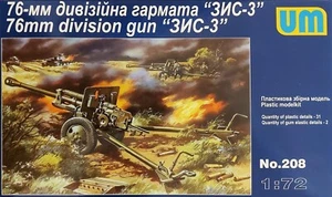 Pistola antitanque Unimodels UM 208 76 mm "ZIS-3" kit modelo a escala de plástico 1/72 - Imagen 1 de 7