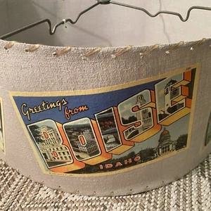 ORIGINAL Curt Teich Early twentieth Century Lamp Shade Tourism Postcards Glued - Picture 1 of 12