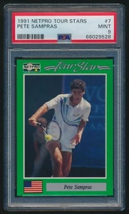 1991 NetPro Tour Stars Pete Sampras #7 PSA 9 MINT Rookie RC HOF - Picture 1 of 2