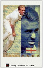 1998/99 Select Cricket Hobby Gold Parallel Trading Card No54 Dominic Cork -Rare