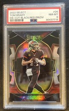 2022 Select Tom Brady Black Red Die Cut Prizm 26!! PSA 8!!