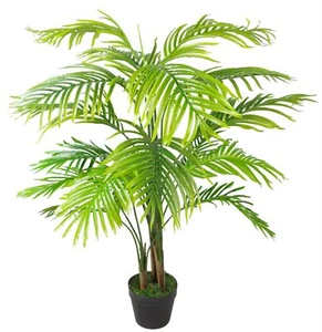 Large Artificial Palm Tree 130cm Areca Palm Extra Tall Realistic Leaves Potted - Picture 1 of 2