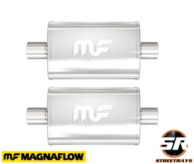 Magnaflow 11216  Stainless 4"x9" Oval Muffler 2.5" Inlet / Outlet - Pair - Image 1 of 3