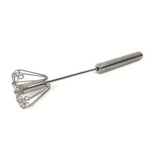 Automatik Handquirl Schneebesen Milchaufschäumer Handrührer 23cm aus Edelstahl - Bild 1 von 5