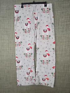 Daydream Women's Pajamas Bottoms XL Christmas pattern White Drawstring - Picture 1 of 9