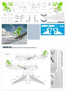 Airbus A320 S7 Man 1/144 PAS-DECALS	320-52 New! - Picture 1 of 1