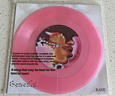 RAYE Genesis  Translucent Baby - Bubblegum Pink 7” Vinyl Free Shipping - Image 1 of 2