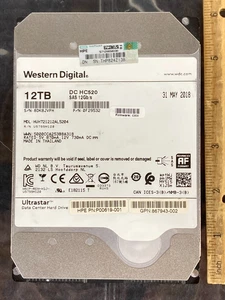 Western Digital Ultrastar HUH721212AL5204 12TB HPE Internal Hard Drive 0F29532 - Picture 1 of 4