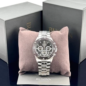 Orologio Bulova Uomo Marine Star Classico Quadrante Nero Cronografo Quarzo 98B401 - Foto 1 di 9