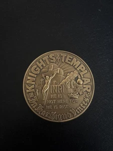 Knight's Templar Bronze Medallion by The Protocol Group 149 grams 70mm - Picture 1 of 3