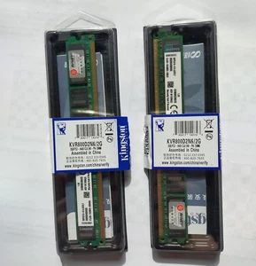 RAM DIMM DDR2 Kingston 4GB (2X2GB) 800Mhz PC6400 KVR800D2N6/2G - Foto 1 di 2