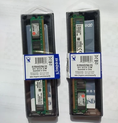 RAM DIMM DDR2 Kingston 4GB (2X2GB) 800Mhz PC6400 KVR800D2N6/2G - Immagine 1 di 2