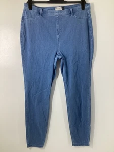 Next Blue Jersey Leggings Full Length Women's UK 18R Plus Size Casual Everyday - Picture 1 of 6