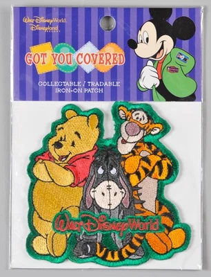 Vintage Walt Disney World Iron On Patch Winnie The Pooh Eeyore Tigger NEW in Pkg - Image 1 of 2