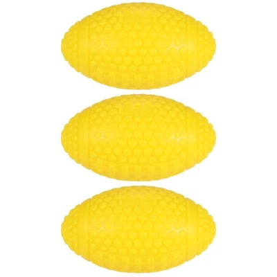  Set of 3 Dog Football for Small Dogs Pet Chew Toy Plaything Rugby - Image 1 of 4