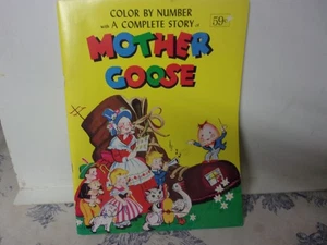 Vtg. "Color by Number: A Complete Story Mother Goose Coloring Book" NOS - Picture 1 of 4