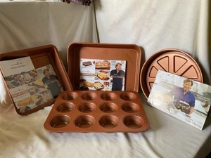 Teglie da forno chef in rame - 5 pezzi più libretti - Foto 1 di 5