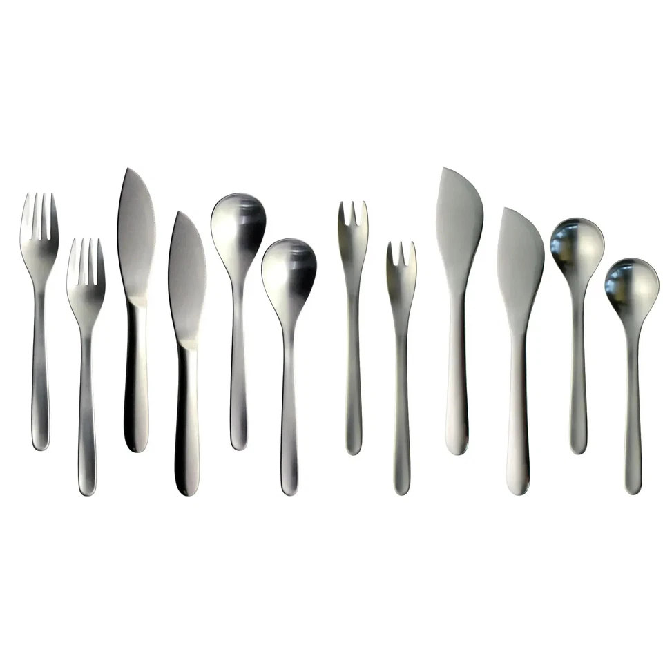 Yanagi Sori Cutlery Set #1250 Knife Spoon Fork Fruit & Dinner 6pcs Made in Japan Foto 1 de 1