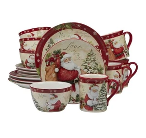 Certified International Holiday Wishes 16-piece Dinnerware Set, Service for 4 - Picture 1 of 9