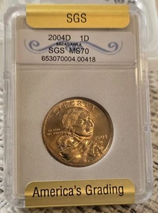 2004 D Sacagawea Dollar US Mint Coin in "Brilliant Uncirculated" Condition! - Picture 1 of 2