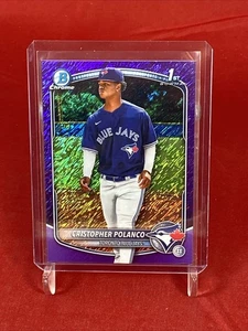CRISTOPHER POLANCO SP Serial #/250 BOWMAN 1° Chrome 2025 MLB Card BLUE JAYS - Foto 1 di 12