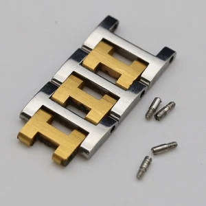 Hermes Genuino 3 Eslabones 361358 Reloj Mujer Pulsera Piezas Color Plata/Dorado 14mm - Imagen 1 de 3