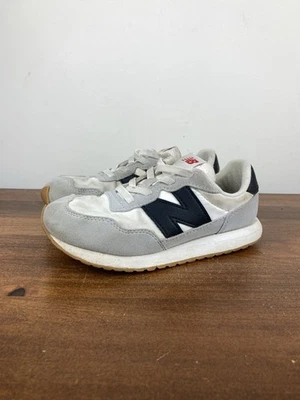 Zapatillas New Balance 237 Niños Negro/Blanco/Gris Retro Gamuza Cordones Elásticos Talla 2 Foto 1 de 4