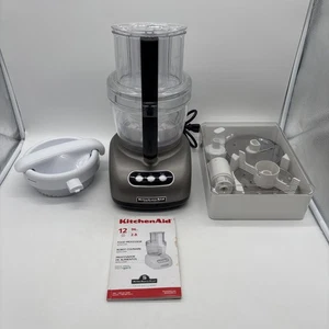 KitchenAid 12 Cup Food Processor with Juicer & Accessories KFPM773 Silver - Picture 1 of 17