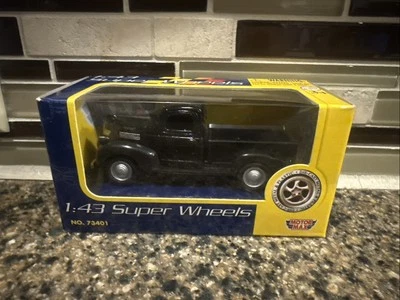 Motor Max 1:43 Super Wheels 1941 Plymouth Pickup No. 73401 Diecast negro Foto 1 de 2