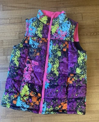 Colete acolchoado Nike feminino XL reversível grafite anos 90 estilo rua grunge 13-15 anos - Imagem 1 de 4