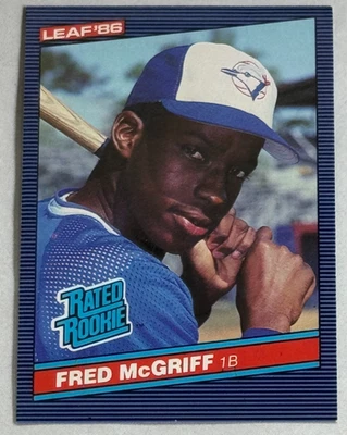 1986 Leaf No28 Фред Макгрифф дебютант MT - Изображение 1 из 2